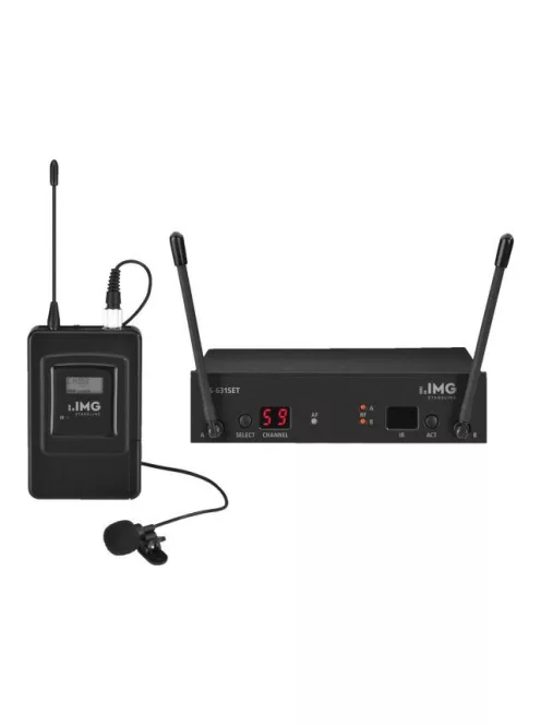 IMG Stageline TXS-631SET, multifrekvenciás mikrofon szett zsebadóval csíptetős mikrofonnal