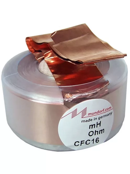 CFC16-0,22 | 0,22 mH | 0,15 Ω | 2% | 16,5 AWG | MCoil Foil crossover coil