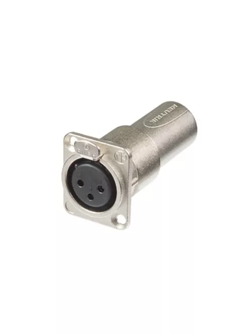 Neutrik NA3FDM XLR átvezető 3 pólusú XLR aljzat-3 pólusú XLR dugó, lemezre szerelhető D házban