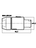 Neutrik NAC3FCHC powerCON lengő hálózati bemenet 250VAC/32A