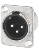 Neutrik NC3MDL1 3 pólusú XLR dugó ezüstözött érintkező,