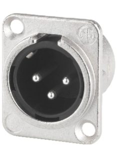   Neutrik NC3MDL1 3 pólusú XLR dugó ezüstözött érintkező,