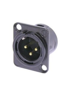   Neutrik NC3MDLB1 3 pólusú XLR dugó aranyozott érintkező, fekete