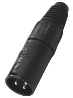   Neutrik NC3MXBAG 3 pólusú XLR dugó egyenes, lengő, fekete ház