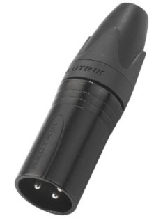   Neutrik NC3MXXBAG 3 pólusú XLR dugó egyenes, lengő, fekete ház
