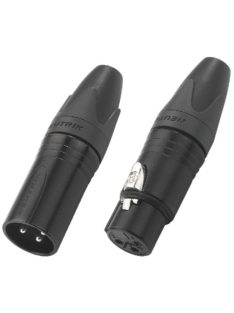   Neutrik NC3MXXBAG 3 pólusú XLR dugó egyenes, lengő, fekete ház