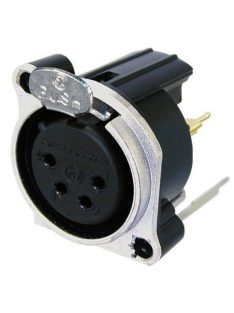   Neutrik NC4FBV 4 pólusú XLR aljzat függőleges nyákhoz, retesszel