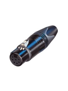   Neutrik NC7FXXB 7 pólusú XLR aljzat egyenes, lengő, aranyozott érintkező, fekete ház