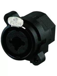   Neutrik NCJ5FIS XLR aljzat + 6,3-as jack aljzat monó 6,3-as-as, ezüstözött érintkező, műanyag ház
