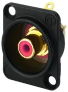 Neutrik NF2DB2 RCA aljzat fekete D házzal piros