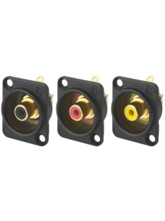 Neutrik NF2DB2 RCA aljzat fekete D házzal piros