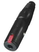 Neutrik NJ3FC6BAG 6,3-as sztereó aljzat lengő, reteszes, fekete ház