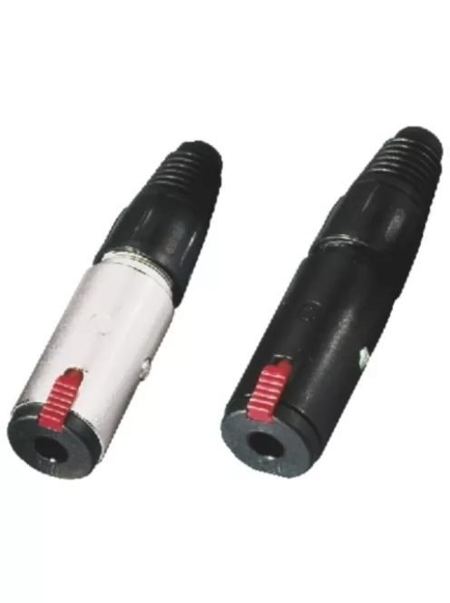 Neutrik NJ3FC6BAG 6,3-as sztereó aljzat lengő, reteszes, fekete ház