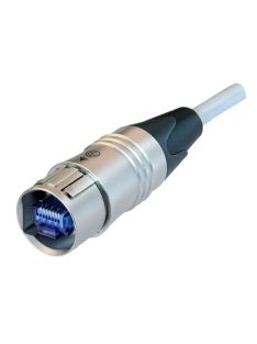   Neutrik NKE6S5WOC CAT6 szerelt kábel 5 m hosszú, egyik végén fémházzal védve