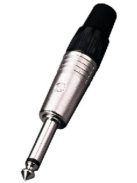 Neutrik NP2C 6,3-as monó jack dugó fényes házzal