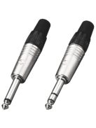 Neutrik NP2C 6,3-as monó jack dugó fényes házzal