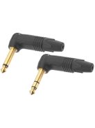 Neutrik NP2RXB 6,3-as monó jack dugó pipa alakú, fekete ház, aranyozott