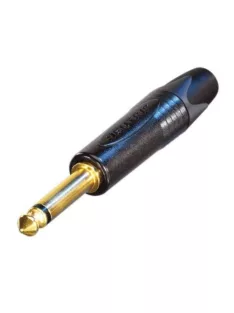   Neutrik NP2XB 6,3-as monó jack dugó fekete ház, aranyozott