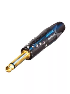  Neutrik NP2XBCRYSTAL 6,3-as monó jack dugó Swarovski kristállyal kirakott, fekete ház, aranyozott