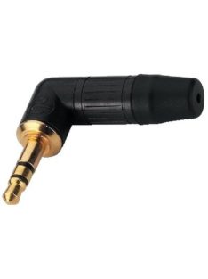   Neutrik NTP3RCB 3,5-es sztereó jack dugó pipa alakú, fekete házzal, aranyozott