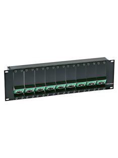 Neutrik NZPF3RU rack panel 9 darab OpticalCon csatlakozóhoz