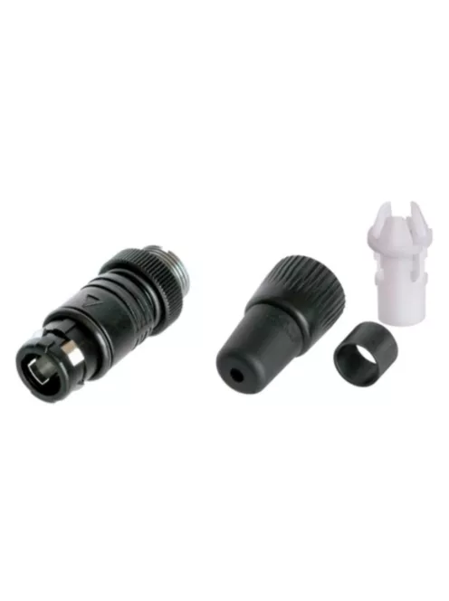 Neutrik SC8W Neutricon IP54-es vizálló lengő egyenes fekete ház, 180 fokba rendezett illesztő csapokkal