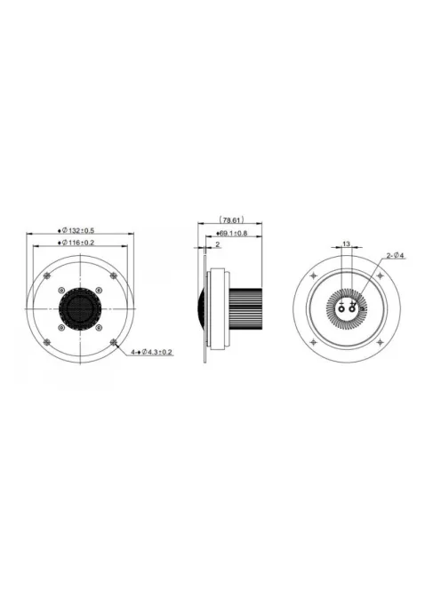 DA32TX00-08 1-1/4" Corondum Dome Tweeter Matched Pair