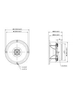   H25TG05-04 1" Titanium Dome Tweeter with Waveguide 4 Ohm