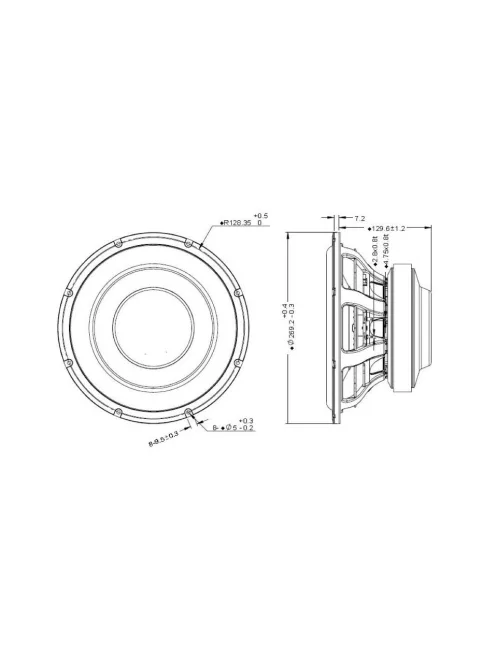 SDF-250F75PR01-06 10" Paper Cone Subwoofer