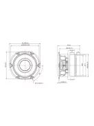 SLS-85S25CP04-04 3-1/2" Paper Cone Woofer
