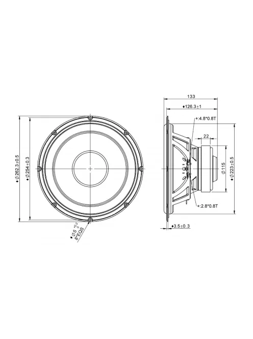SLS-P830668 10" Paper Cone SLS Subwoofer