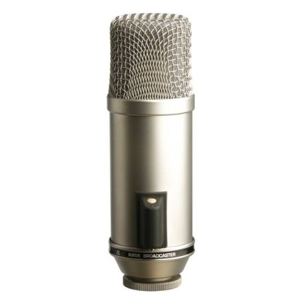 RODE BROADCASTER Nagymembrános kondenzátor rádióstúdió mikrofon, egyedi "On-Air" jelző leddel