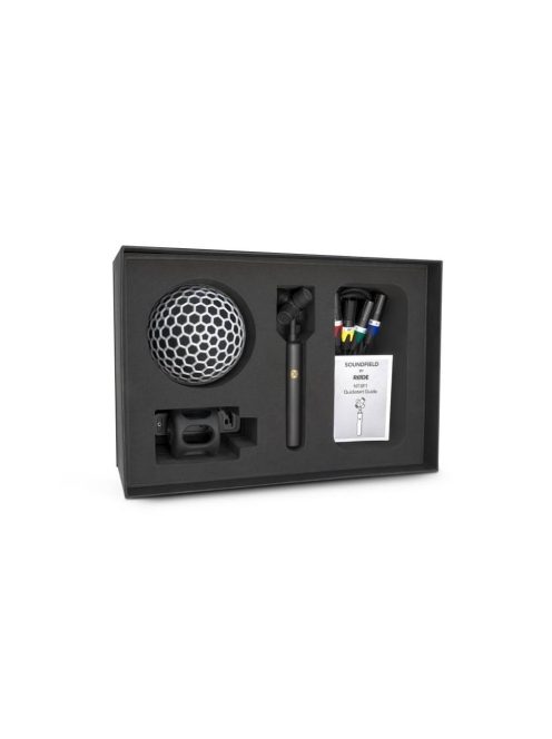 RODE NT-SF1 SoundField by Røde négy csatornás ambiszonikus 3D VR térmikrofon kifejtő kábellel, rezgésgátló mikrofonfogóval és speciális szélfogóval