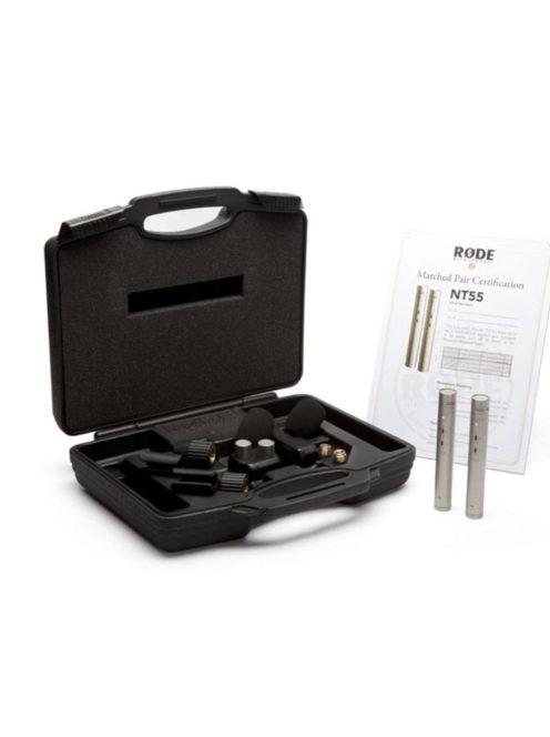 RODE NT55-MP Stúdió és hangosítási  mikrofon, illesztett sztereó pár (2xNT55) csillapítási és mélyvágási lehetőséggel 