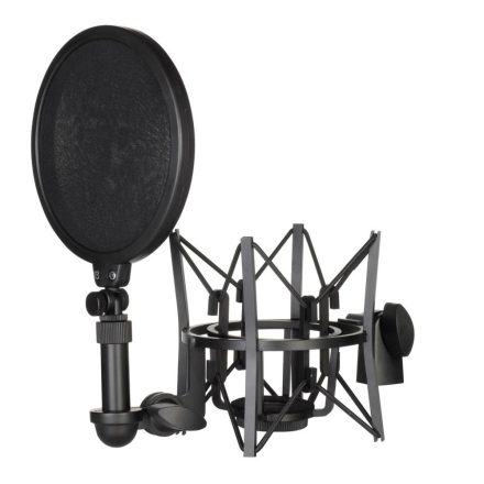 RODE SM6 Pop-filterrel egybe épített rezgéscsillapító mikrofonfogó (a Pop-filter leszerelhető)