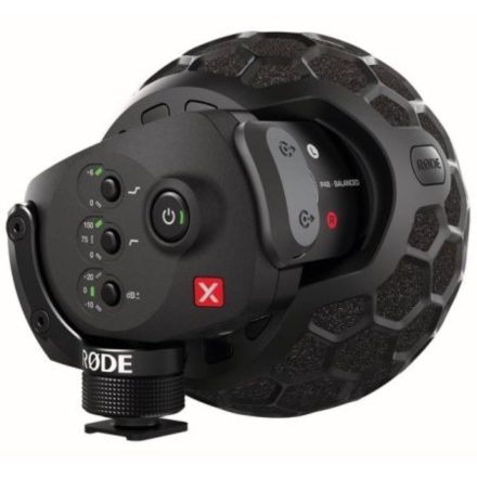 RODE SVMX Stereo Videomic X prémium minőségű sztereó videómikrofon mini-XLR kimenettel és digitális funkció gombokkal