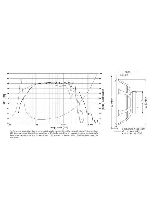 SEAS Prestige CA26RE4X - H1316-08 10" Coated Paper Cone Woofer