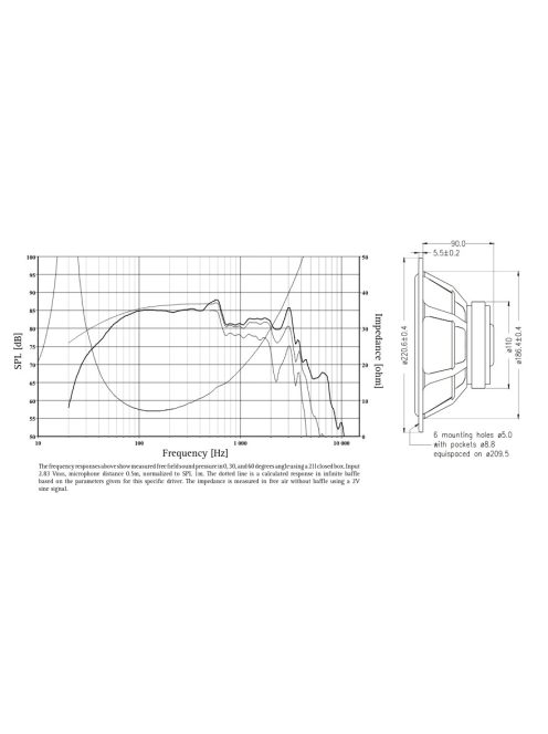 SEAS Prestige CD22RN4X - H1192 8" Treated Paper Cone Woofer