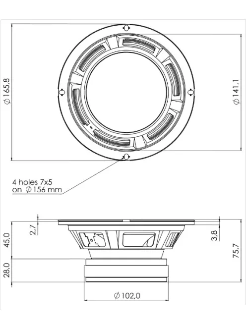 SICA 6 E 1,5 CS mid-woofer  8Ω