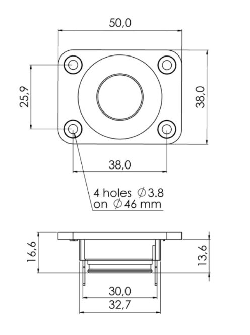 SICA LP 38x50.18/N5 TW Dome Tweeter 8Ω