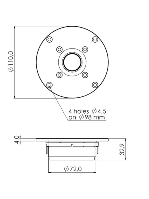 SICA LP 111.25/245 TW Dome Tweeter 4Ω