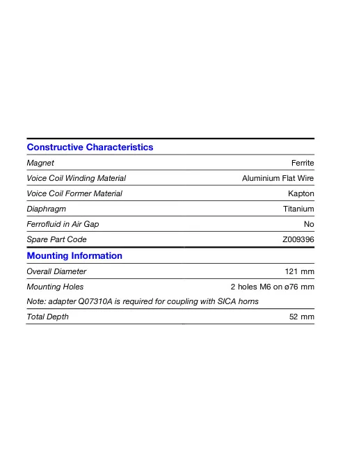 SICA CD 120.44/640 T, 8 Ohm Compression Driver