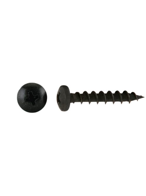 4.2 mm x 25.4 mm Deep Thread Pan Head Screw Black