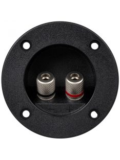   Round Speaker Terminal Cup Satin Nickel Binding Post Banana Jack