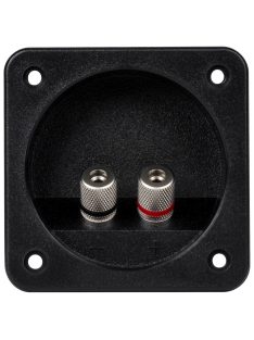   Square Speaker Terminal Cup Satin Nickel Binding Post Banana Jack