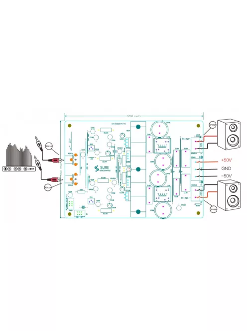 AA-AB32291 2x250W IRS2092 Class-D Amplifier Board
