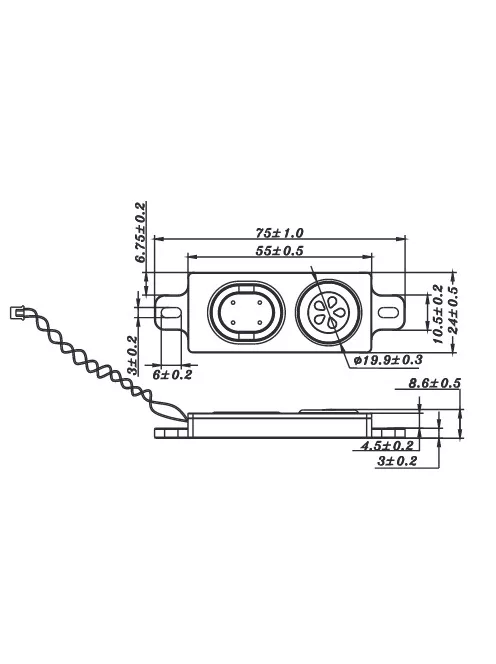 T0-2008S Speaker Module 2-5/32" x 1"