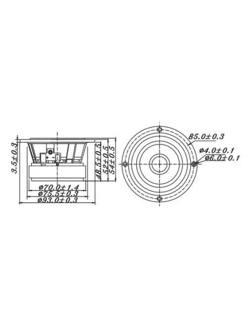 W3-315E 3" Aluminum/Magnesium Full Range Driver