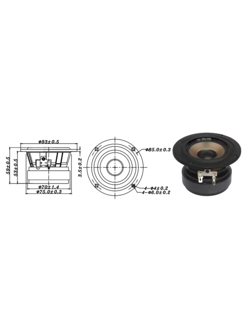 W3-881SJF 3" Full Range Speaker