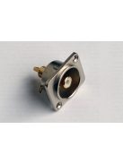 RCA aljzat – beépíthető ‘D’ házas RCA aljzat, aranyozott, ezüst, piros